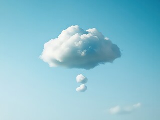 cloud with a thought bubble above it, filled with imaginative or humorous images, representing the clouds quirky thoughts.