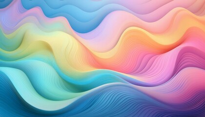 Serene abstract background with soft pastel waves, creating a calming and harmonious effect.
