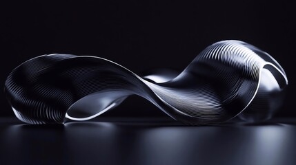 futuristic shape on black background