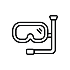 Snorkel Mask vector icon