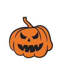 halloween pumpkin isolated on white