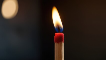 burning matches on a black background