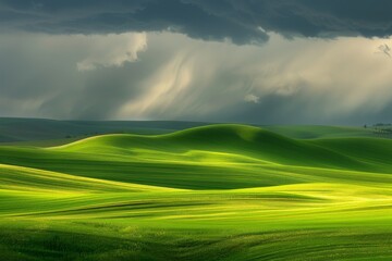 empty country road  with field and rural landscape background on a sunny day -. Beautiful simple AI generated image in 4K, unique.