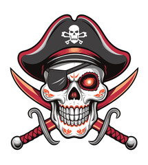 pirate skull and crossbones