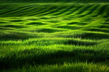 Fototapeta premium beautiful symmetrical patterns and a golden glow in a field of post-harvest sprayed wheat stubble, Wiltshire UK. Beautiful simple AI generated image in 4K, unique.