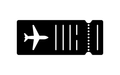 Plane ticket icon, illustration.