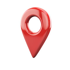 Simplified 3d icon of location pin clip art