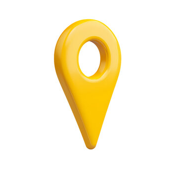 recommend clip art: Simplified 3d icon of location pin clip art
