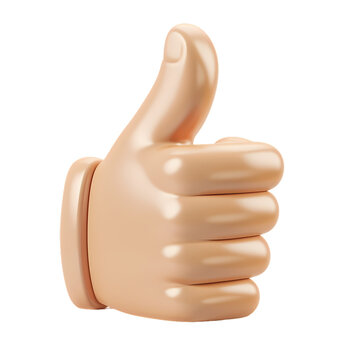 recommend clip art: Simplified 3d icon of thumbs up clip art
