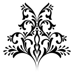 Damask ornamental elements Elegant floral abstract element for design. Perfect for invitations, cards etc
