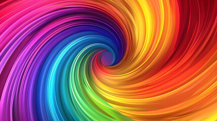Continuously Expanding Hypnotic Spiral, Mesmerizing Optical Illusion in Psychedelic Colors design