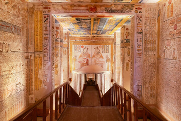 tomb of Ramesses VI in The Valley of Kings. Luxor. Egypt.