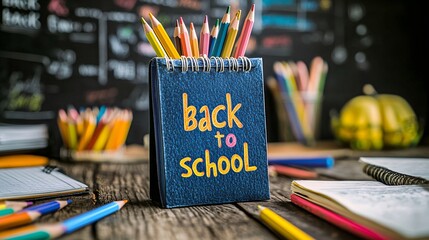 back to school text poster