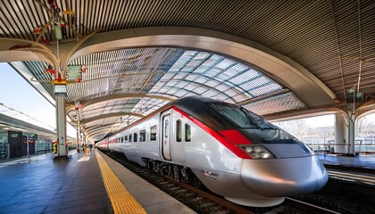 Modern train in the station