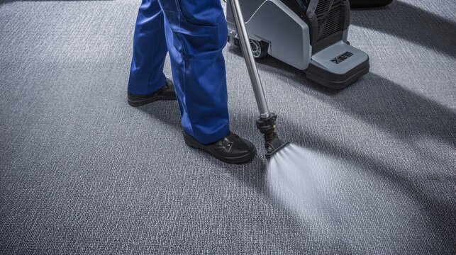 Professional Carpet Cleaning Service with Industrial Machine