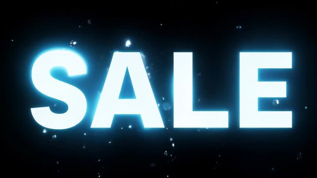 Limited Time Offer Sale text animation on black background. Ideal for advertisement of product discounts