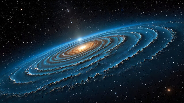 Abstraktion Kosmische Odyssee 16x9. Hintergrund f&uuml;r das Design 3.