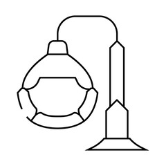 hanging furniture line icon vector. hanging furniture sign. isolated contour symbol black illustration