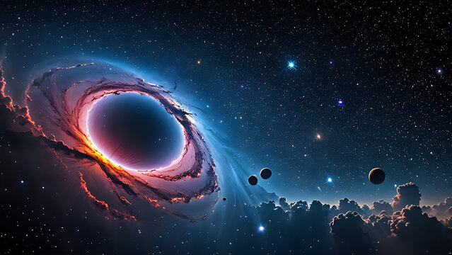 Abstraktion Kosmische Odyssee 16x9. Hintergrund f&uuml;r das Design 4.