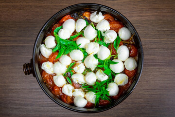 mozzarella and tomatoes
