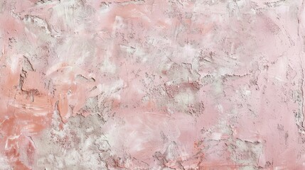 Fototapeta premium Vintage light pink plaster wall texture with pastel abstract painted surface and stucco background for design purposes