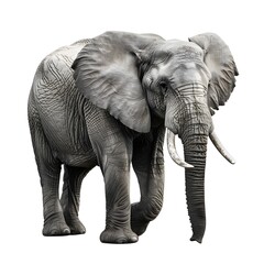 Fototapeta premium Isolated Elephant On White Background 