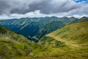 Landscape in the Carpathian mountains, highest peaks of Romania