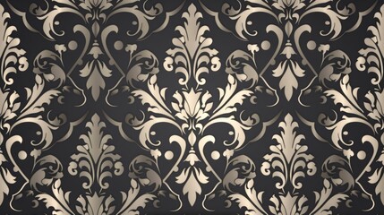 gold seamless damsk pattern 