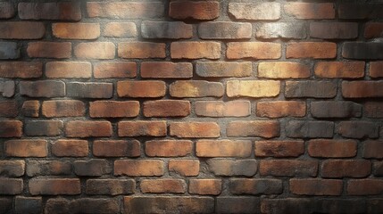 Obraz premium Brick wall with sunlight and shadows, detailed