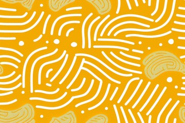 Stylish Asian Cuisine Noodle Pattern - Ramen Pasta Seamless Background for Oriental Menu. Beautiful simple AI generated image in 4K, unique.
