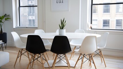 Modern Office Workspace With Succulent Plants on White Table