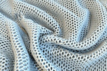 Fototapeta premium Close-up fabric fiber. Fibers with a spiral surface And that surface is a wave. 3D illustration.. Beautiful simple AI generated image in 4K, unique.