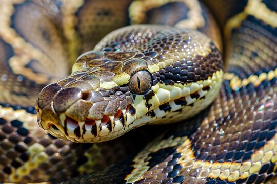 Borneo short-tailed blood python snake (Python curtus breitensteini)
. Beautiful simple AI generated image in 4K, unique.