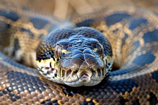 Borneo short-tailed blood python snake (Python curtus breitensteini)
. Beautiful simple AI generated image in 4K, unique.