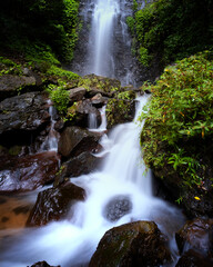waterfall in the mountains