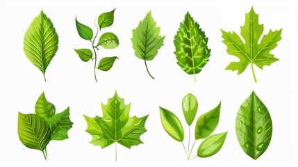 collection of green leaves