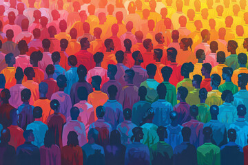 Obraz premium Vibrant Colors of Gay Pride in Abstract Art