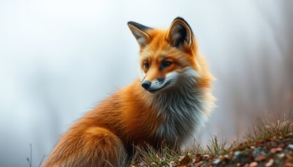 Fototapeta premium Red Fox in the Forest.