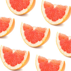 grapefruit slice texture pattern white background