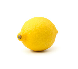 lemon side view angle white background