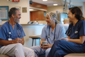 Fototapeta premium Hospital Heroes, Doctors at Rest