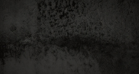 Naklejka premium Abstract Black wall texture for pattern background. wide panorama picture. Black wall texture rough background dark concrete floor or old grunge background with black