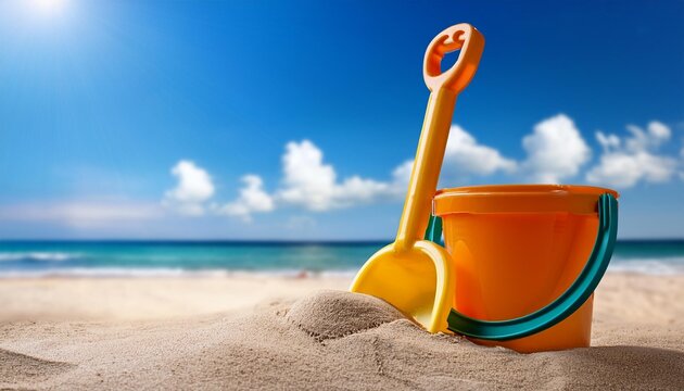 beach toys on the beach