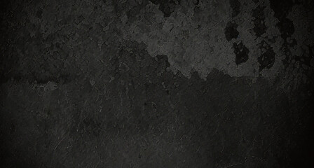 Naklejka premium Old wall texture cement dark black gray background abstract grey color design are light with white gradient background.