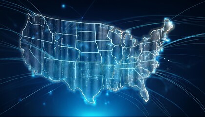 Digital map of USA