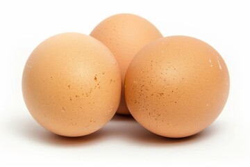 Hand placing many white eggs and one brown egg on platform - close up. Lots of fresh chicken raw eggs. Beautiful simple AI generated image in 4K, unique.