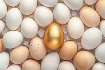 Close-up of a carton of farm-fresh eggs, varied shell colors and textures, soft natural light, detailed and wholesome. . Beautiful simple AI generated image in 4K, unique.