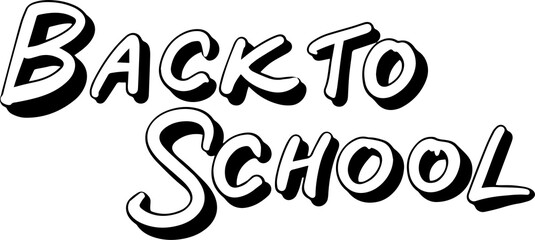Fototapeta premium Back to school comic style. Modern Lettering. Brushpen Pointed Pen font Illustration. Calligraphy script. Expressive Fancy Hand written typeface. Education and online learning. 
