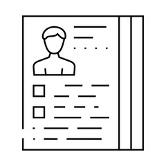 actor casting line icon vector. actor casting sign. isolated contour symbol black illustration