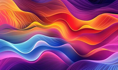 abstract wave background with smooth gradients bright colors dynamic elegant modern Generate AI